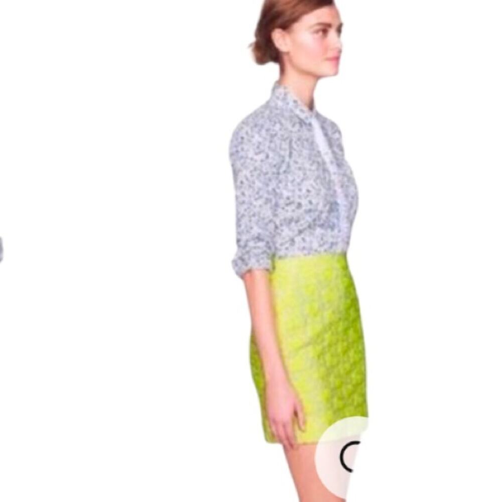 J. Crew Neon Embroidered Mini Skirt Size 2 - Picture 7 of 11